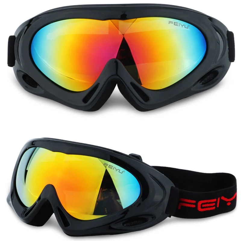 Winter Motorcycle Riding Glasses Single Layer Eyes Protection Windproof Cycling Motorbike Racing Glasses Skateboard Ski Goggles - Цвет: FYYJ01B