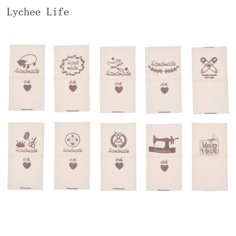 Garment Labels 50Pcs/lot Handmade Sheep Animals Cloth For DIY Sewing Crafts