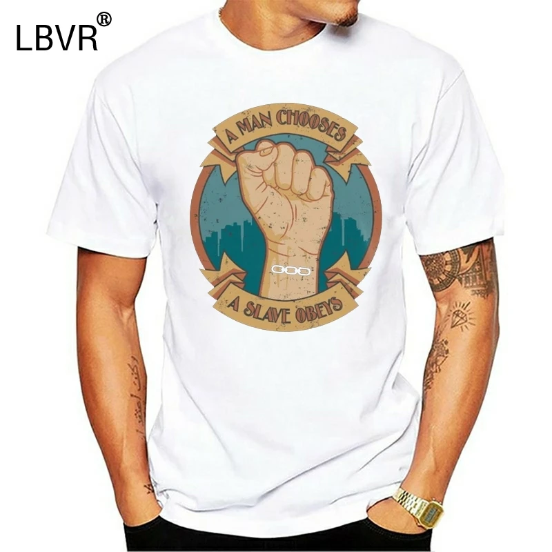 2020 New Printed Funny A Man Chooses Slave Obeys Bioshock Men's T-Shirt camiseta masculina women's tshirt | Мужская одежда