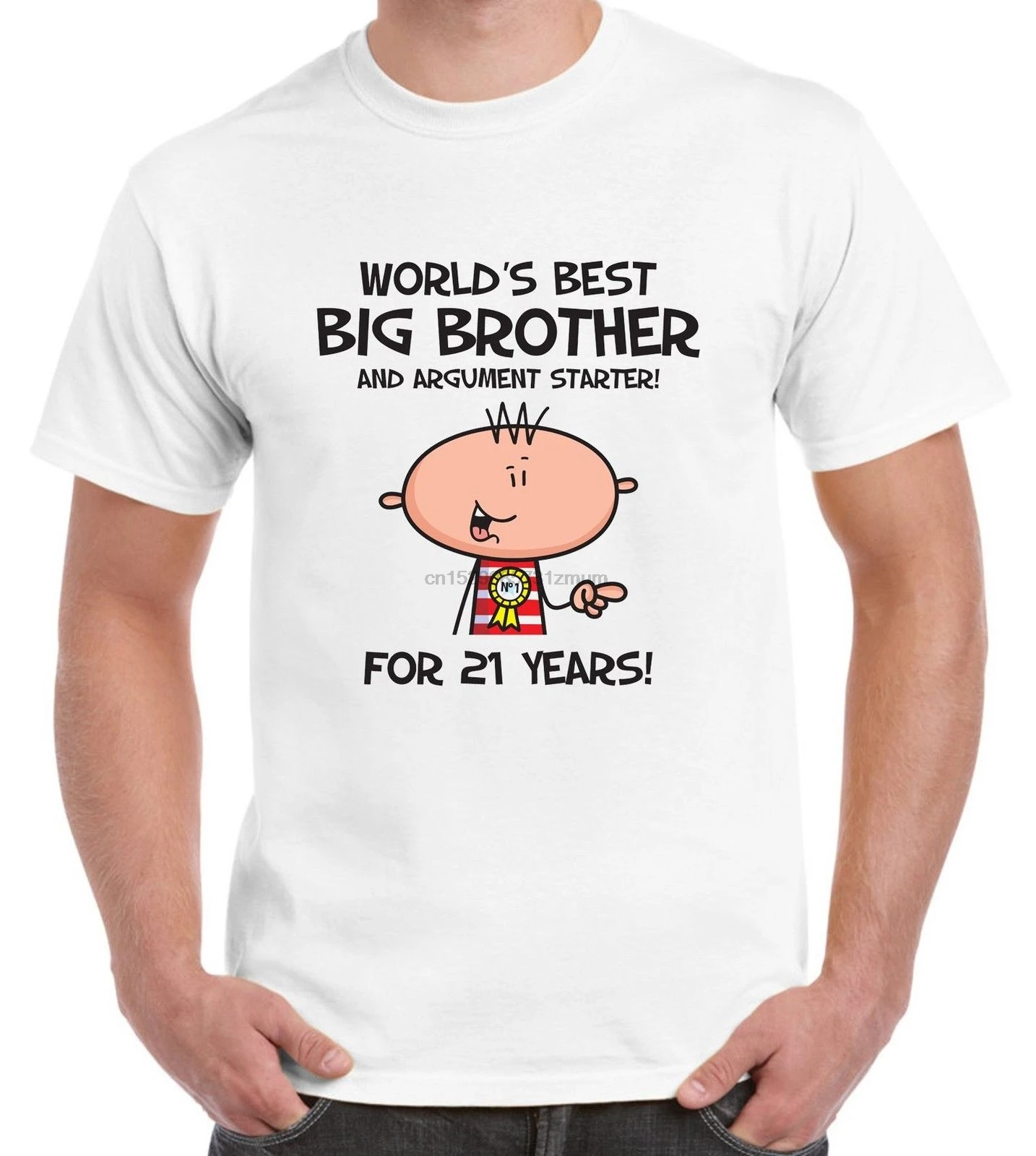 Миры лучший большой брат мужчины 21 подарок на день рождения Футболка-подарок