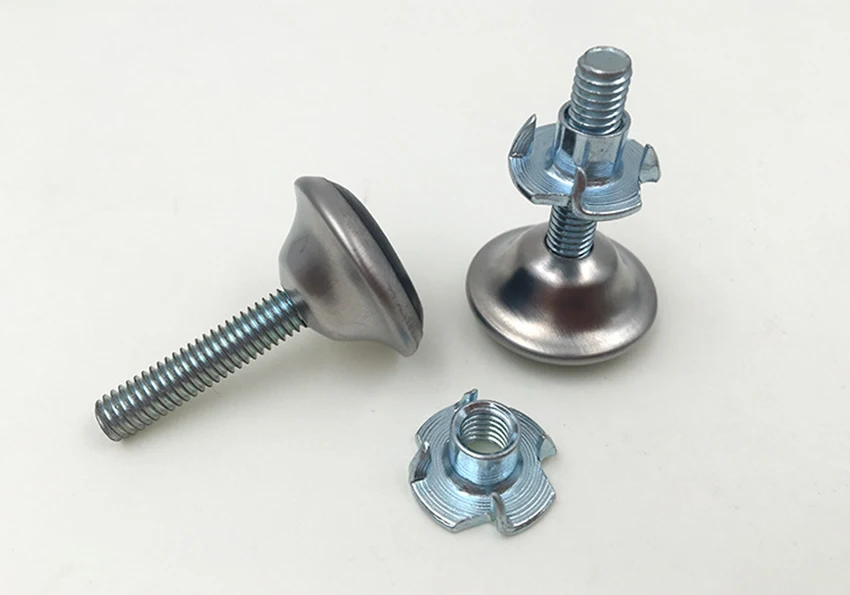 4PCS/Lot Heavy Duty Furniture Levelers Adjustable Furniture Legs Levelers, Leveling Feet for Tables Chair Cabinet Sofa, M6 Nut