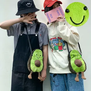

Women Cartoon Fruit Plush Handbag Shoulder Bag Tote Purse Messenger Crossbody Ladies Satchel Cross Body Bag Handbag Shoulder Bag