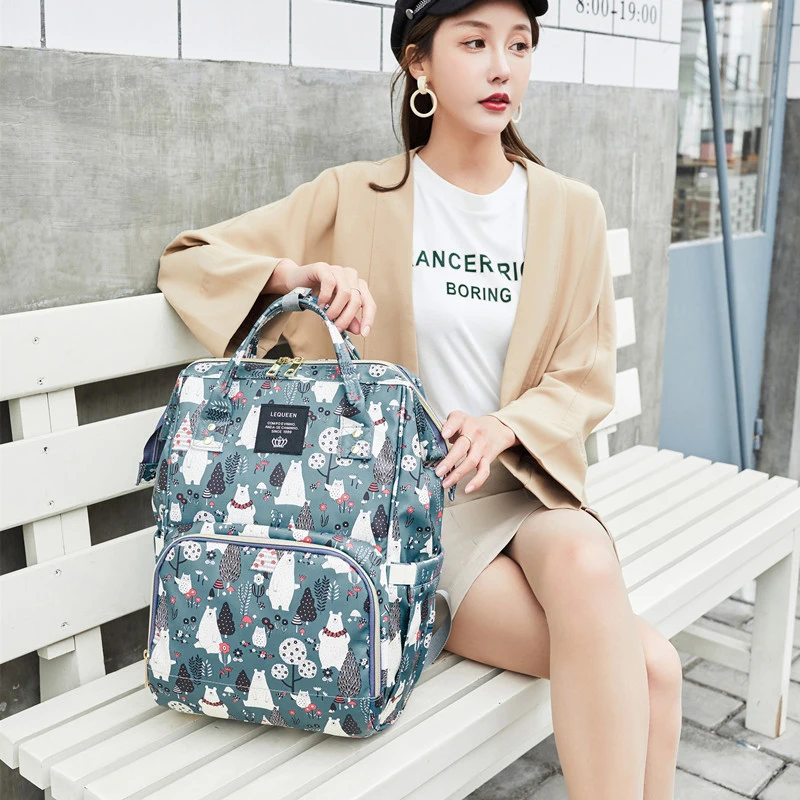 Diaper Bags Large Nappy Bag Upgrade Fashion Travel Backpack Waterproof Maternity Bag Mummy Bags with 2 pcs Hook
