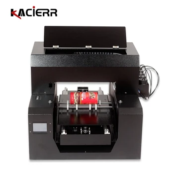 Günstige Automatische DTG Flachbettdrucker A3 T-shirt Inkjet Mit Touch Screen Weiß Tinte Zirkulation System Mit Zylindrischen Halterung