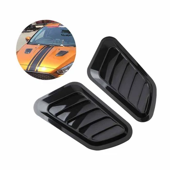

Car Air Flow Vent Shark Griiles Side Fender Covers Auto Intake Turbo Bonnet Hood Stickers Decoration Black Carbon Fiber