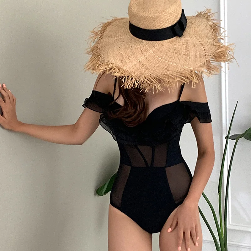 Women One Piece Swimsuit One Piece Swimwear Women Ruffle Swimwear Push Up Swimsuit Padded Bathing Suit Sexy Monokini Summer Beachwear For Asian