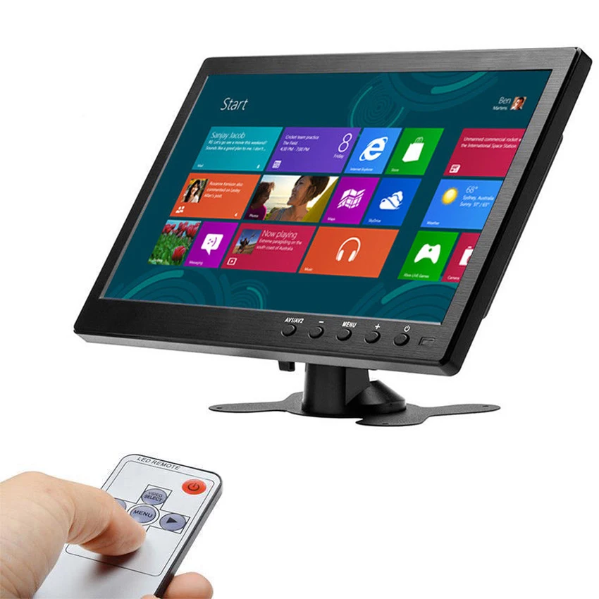

10.1'' IPS LCD Color Monitor HDMI VGA AV BNC Display For Home office VCR CCTV Security Monitors