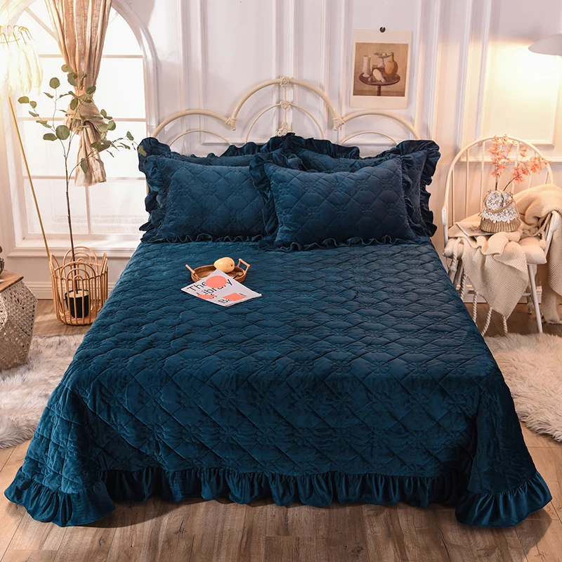 3 5pcs Luxury Bedspread Coverlet With Pillow Shams Quilted Soft