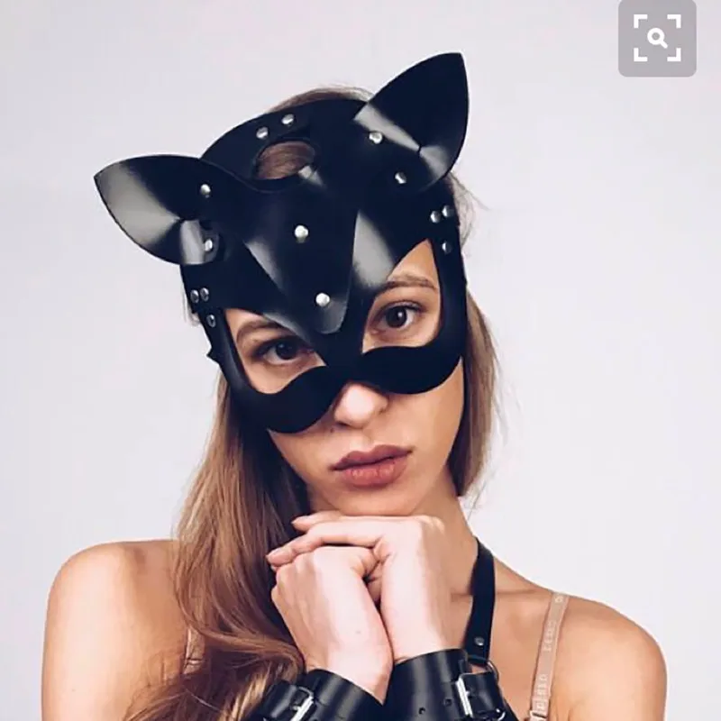 B, женская сексуальная маска, полуглаза, косплей, лицо, кошка, Кожаная маска, маска для косплея, маскарадный мяч, карнавальные, Необычные маски