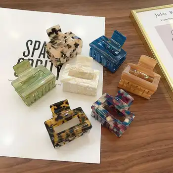 

Large Size Cellulose Acetate Sheet Grip GIRL'S Elegant Headdress Simple Geometry Hair Claw Top Hair Styling Accessories