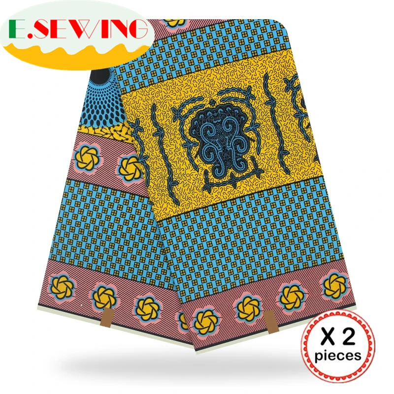 Анкара африканская вощеная ткань принтом 12 ярдов хлопок настоящий голландский воск Гана нигерийский стиль для шитья африканские платья одежда 35