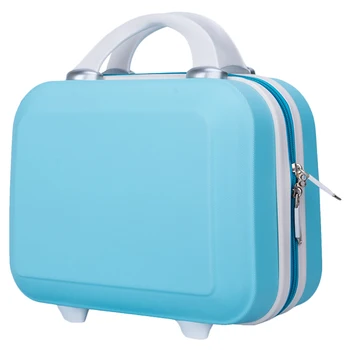 

Ladies Cosmetic Case Brand Makeup Artist Professional Beauty Cosmetic Cases Cosmetic Bag Portable Pretty Suitcase Blue