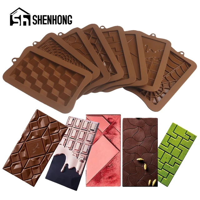 SHENHONG Brown Silicone Chocolate Mold Food Grade Child Candy