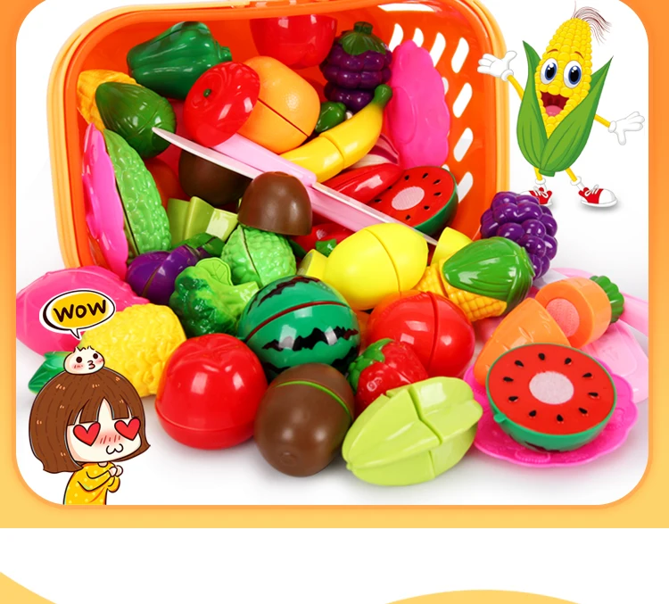 Игровой домик, фруктовая игрушка, слайсер для детей 1-3-6 лет, набор для резки овощей и девочек