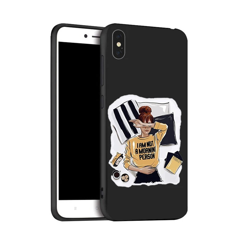 Hitam Telepon untuk Xiaomi Mi Redmi 6 PRO A2 Lite Note 7 K20 9T 7A 8 8T K30 Ponsel Housing Bag Cover Shell