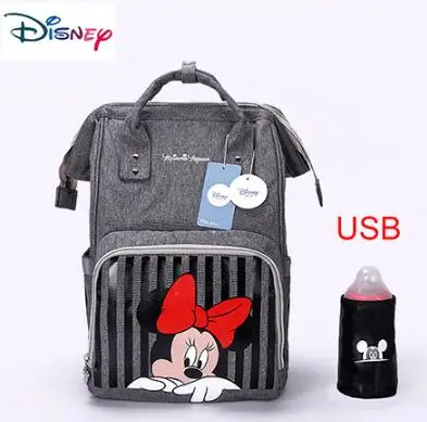 Детский рюкзак для подгузников disney с usb, модная сумка для подгузников для мам, сумки для детских подгузников, водонепроницаемые, большая емкость для коляски - Цвет: 16