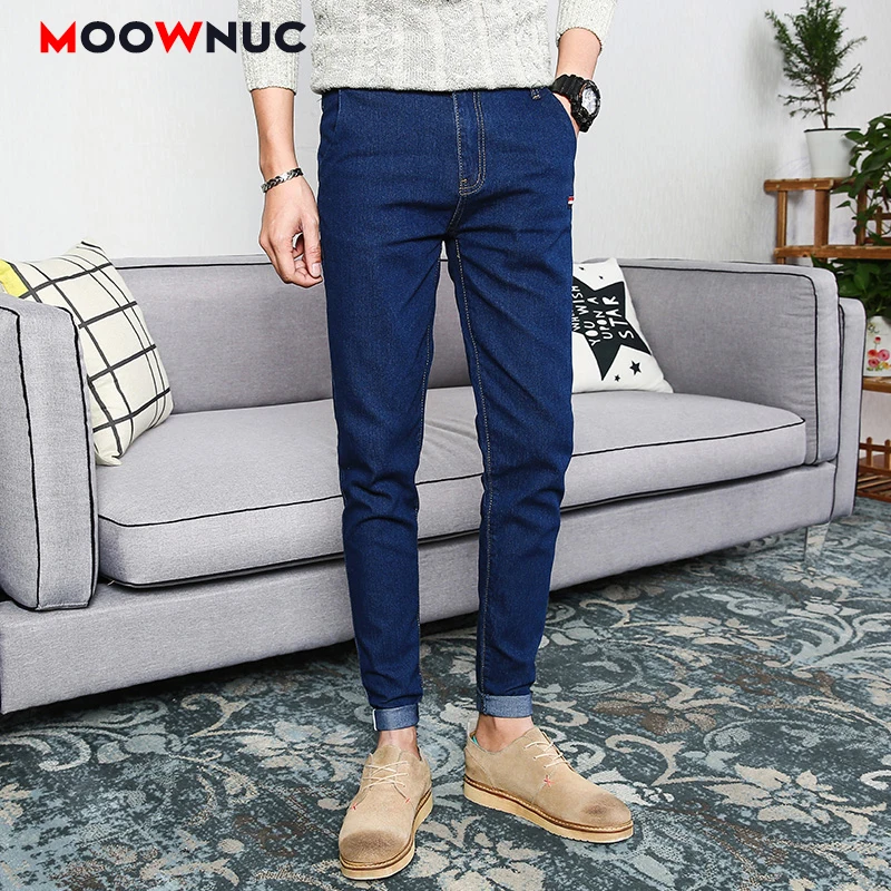 

Hip Hop New Jeans For Men Streetwear 2019 Denim Trousers Jeans Casual Pants Autumn Sweatpants Male Solid Slim Designer Straight