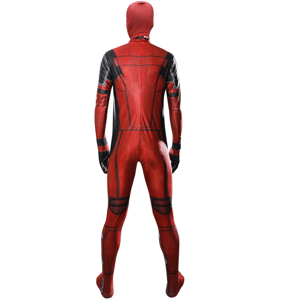 Tanie Darmowa wysyłka Kid kostium deadpool z maską Superhero cosplay garnitur chłopiec jednoczęściowy kostium zakrywający całe ciało Halloween kid kostiumy na imprezę