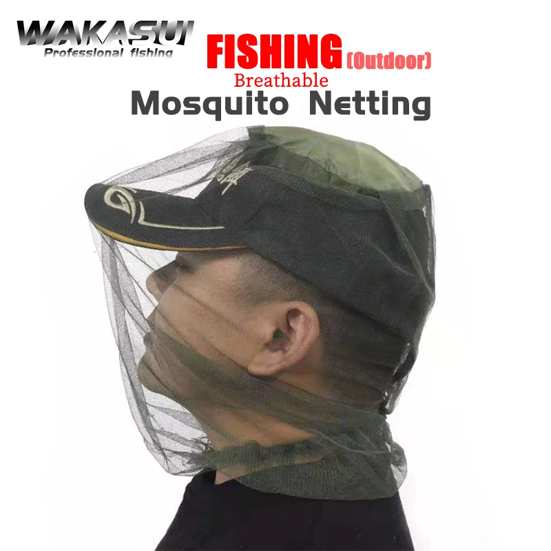 Mosquito Insect Bug Mesh Face Protector Head Net Hat Travel Camping Fishing Cap 