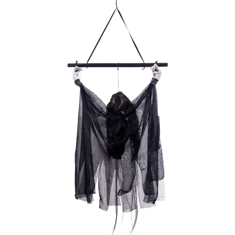 

Horror Hanging Decoration Hang Rod Ghost With Sound And Red Light Halloween Decoration Props