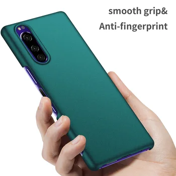 Перейти на Алиэкспресс и купить Для sony Xperia 5 чехол роскошный высококачественный Жесткий ПК Тонкий матовый защитный чехол на заднюю панель для sony Xperia5