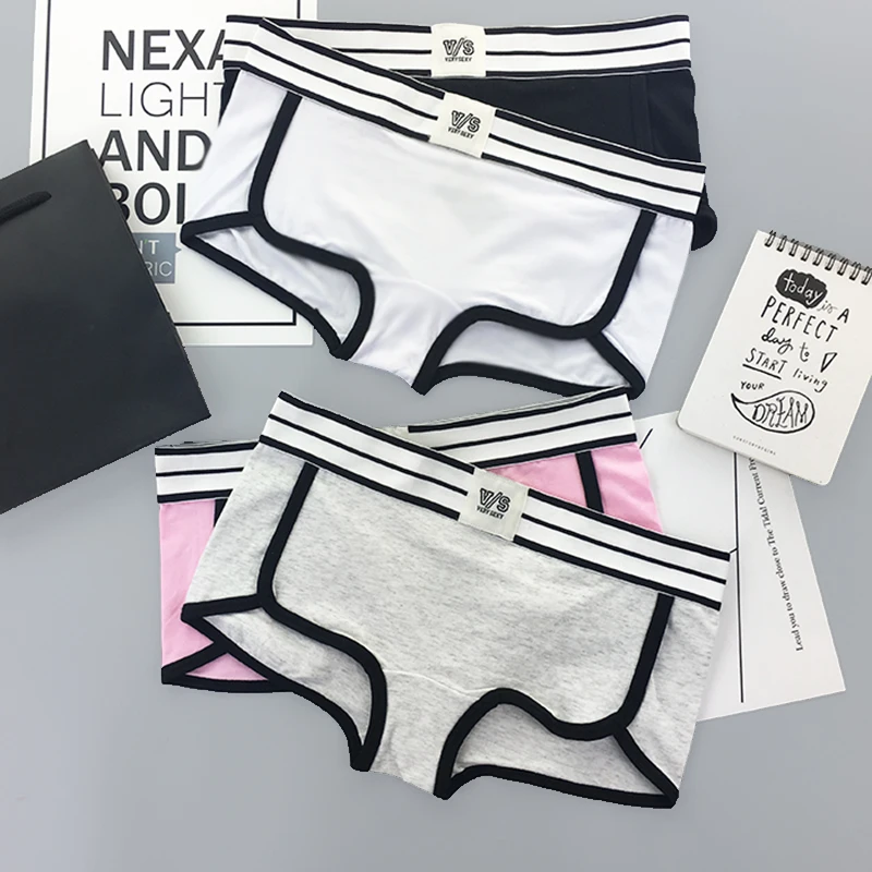 Autumn winter new cotton letter lady anti-light angle pants underwear daily Sexy Low Waist Sexy briefs Lingerie