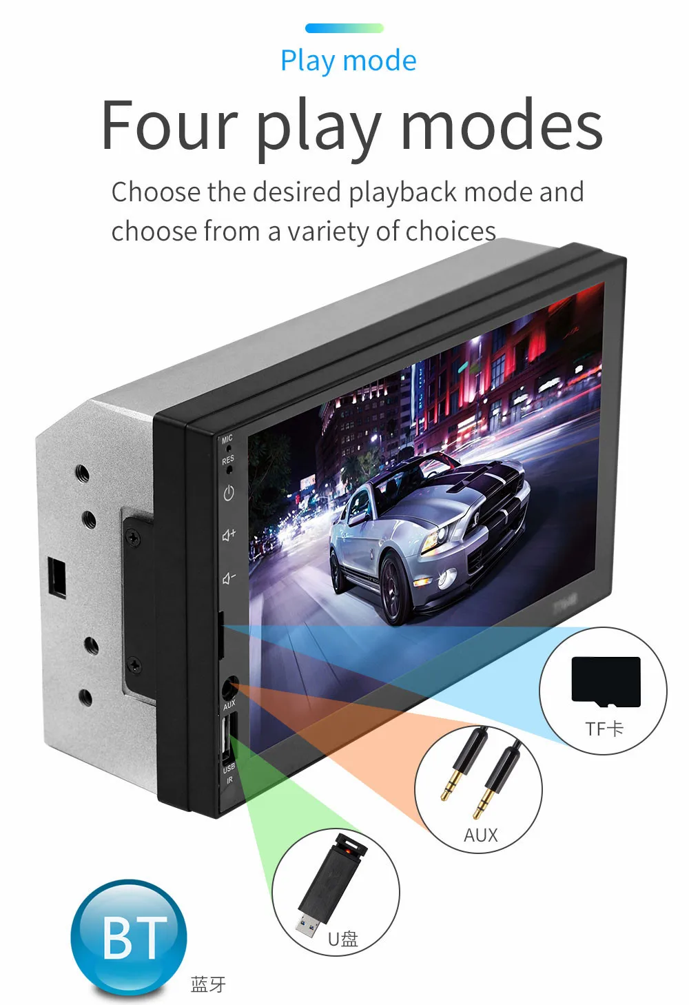 Mirrorlink " Автомагнитола 2din Автомагнитола Multimidia плеер Bluetooth 2 Din аудио стерео MP5 Сенсорное обратное изображение Авто Радио USB Aux