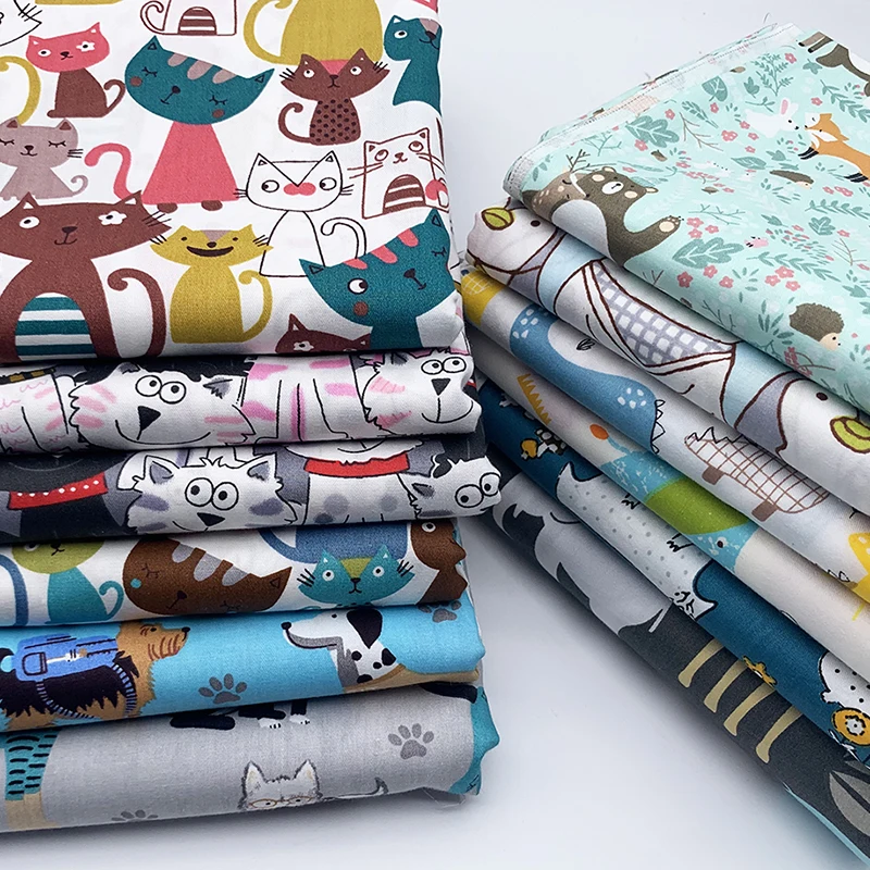

1pcs 50x80CM/50x160CM Home Textile Supplies DIY Handmade Cotton Fabric for Bed Sheet Cartoon Pattern Patchwork Cloth