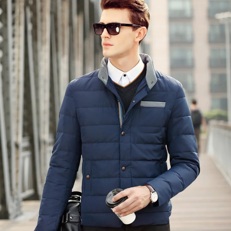 [Cost] Thin Cold-proof down Jacket Men Winter Short Light Coat Men's Fashion Version Outer Wear