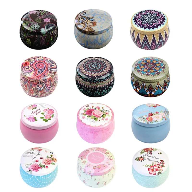 

Colorful mini tin box Sealed jar packing jewelry candy box small storage boxes cans Coin earrings headphones gift box
