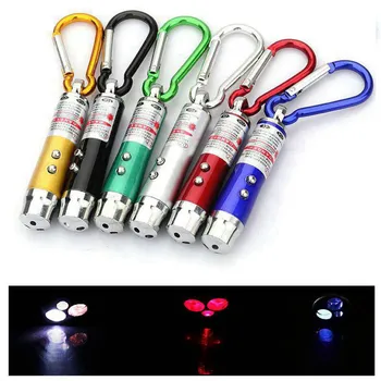 

3 In 1 Red Laser Pen 1MW 650nm Continuous Wave Mini Led Flashlight Beam Light Pointer Teaching Cat Training Laser Pen