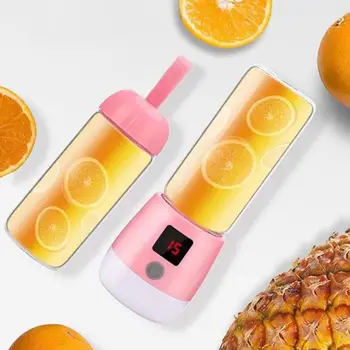 

Mini Blender Portable Juicer Mixer with 6 Blades Personal Rechargeable Smoothie Milkshake Maker