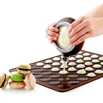 

Silicone Macaron Pastry Baking Mold Decorating Piping Pot With 5pcs Nozzles Macarons Decorating Kit Heat Resistant Baking Tools