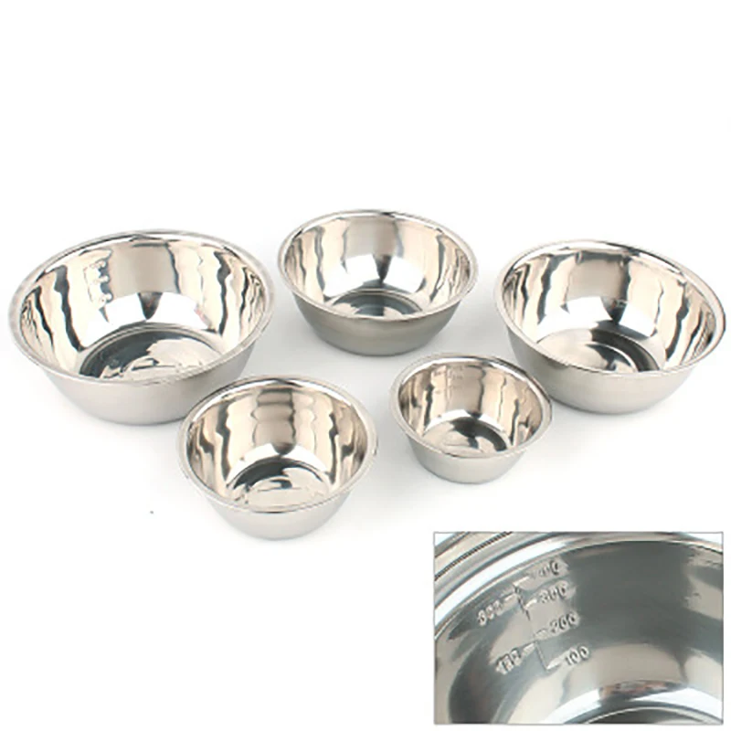 5pcs Picnic Barbecue Stainless Steel Bowl Portable Large Soup Rice Outdoor Camping Travel Domestic Kitchen Cooking Utensil