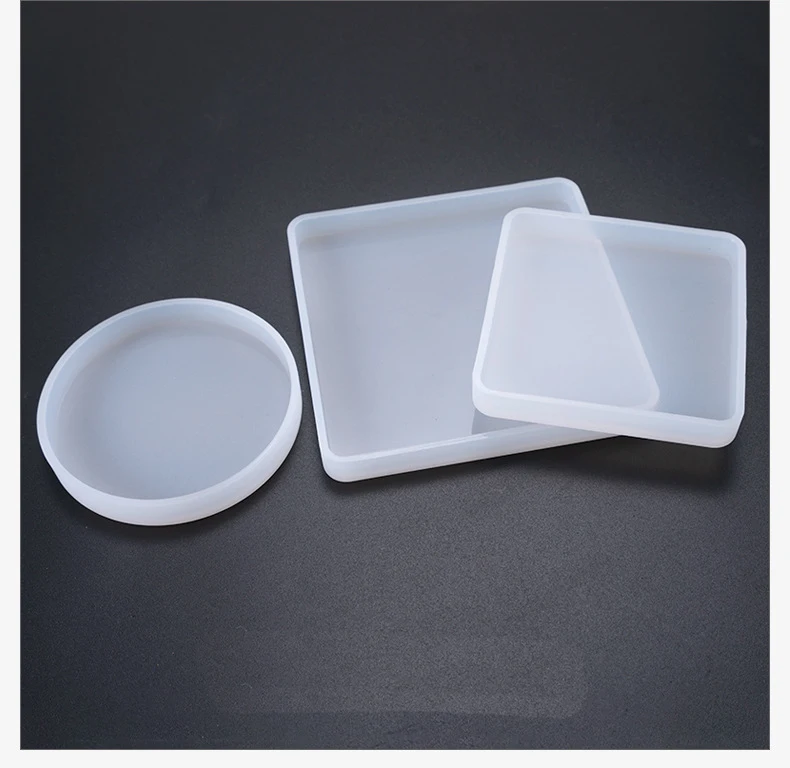 

1PC square/round base tray silicone jewelry expoxy resin jewelry molds Hand craft jewelry accessories