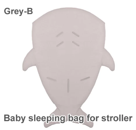 grey B Niuniu папа спальный комплект для младенца спальный мешок в виде акулы мультфильм анти-кик осень и зима новорожденный хлопок творческие подарки - Цвет: grey B