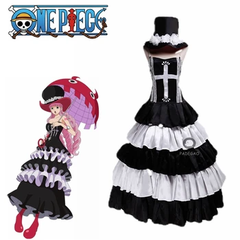 

Halloween Costumes For Women Hot Anime Costume One Piece Ghost Princess Dress Perona Cosplay Costume Dress With Hat