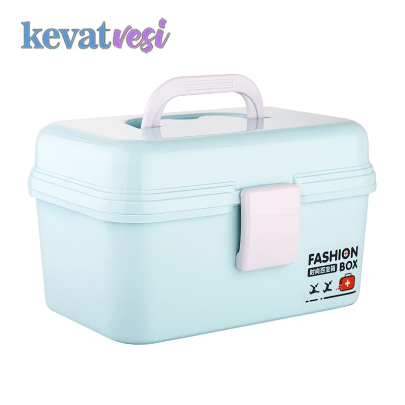 

Double-layer Medical Storage Box Large Capacity Multifunctional Storage Box Portable Medicine Box Jewelry Cosmetic Storage Box