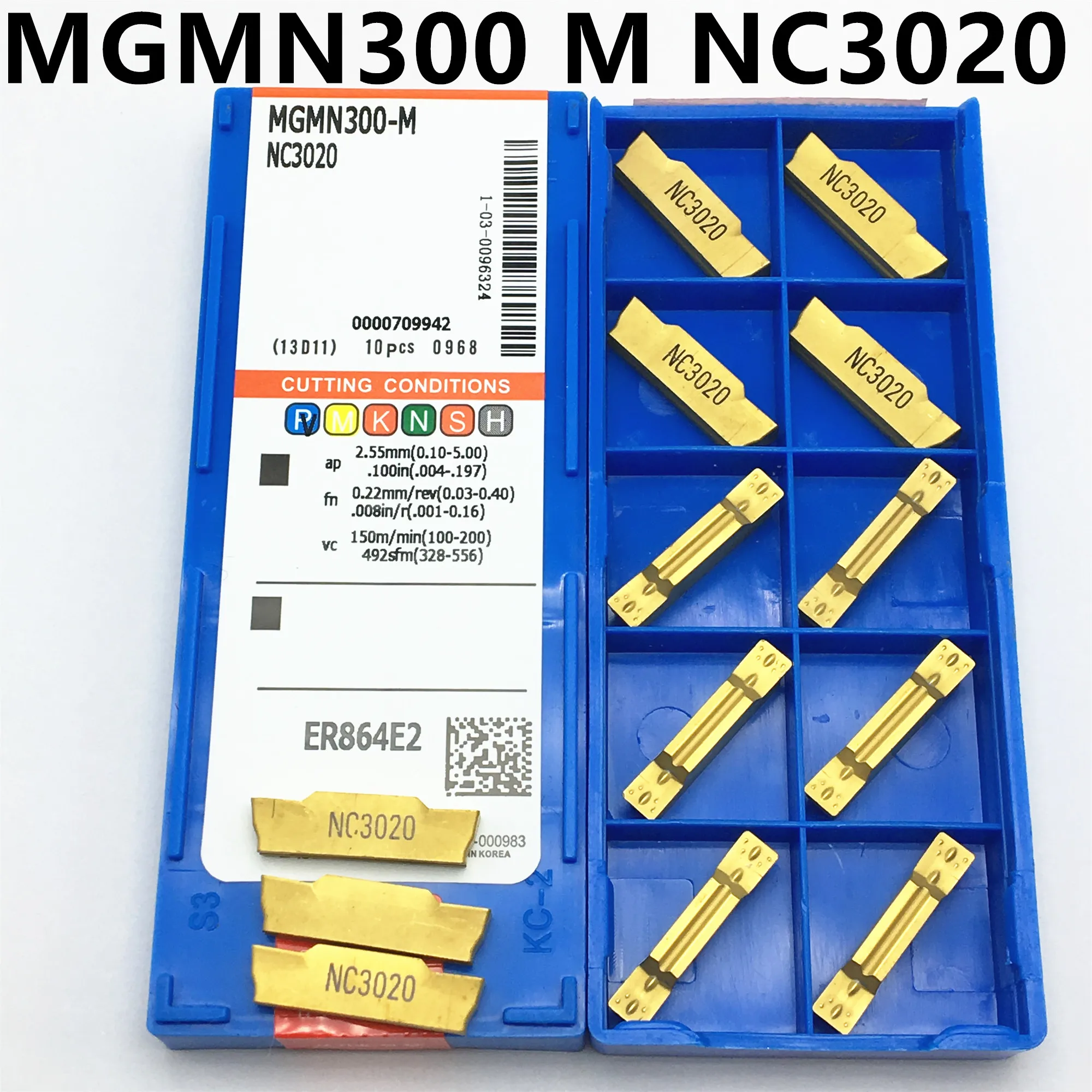 10PCS Slotting Tool MGMN150 MGMN200 MGMN300 MGMN400 NC3020 NC3030 PC9030 Slotted and Slotted Carbide Metal Turning Tools