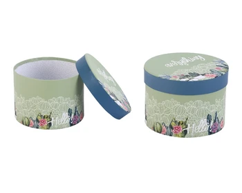

Bosphorus Storage Box, Italian Design, Cactus Pattern, Round Cover Model