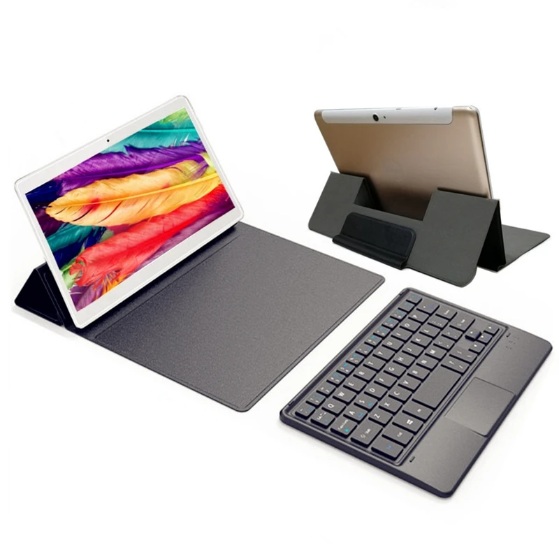  BINAI K106 Folding Stand Adjustable Smart Magnetic Contact Bluetooth Keyboard + Protective Cover fo