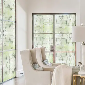 

Cross Pattern Glass Stickers Static Cling No Glue Multi-Size Semitransparent Window Door Cabinet Desk Decoration Window Cover