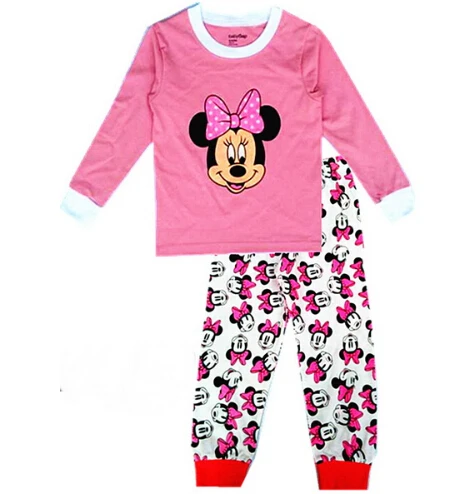color at picture Детские пижамы, комплекты одежды из хлопка, новые детские пижамы с рисунками для девочек, пижамы, домашняя одежда на осень и зиму - Цвет: color at picture