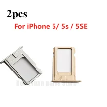 10pcs Mobile Phone Sim Card Tray Slot Holder for IPhone 5 5S 5C 5SE Sim Card Adapter Replacement Parts