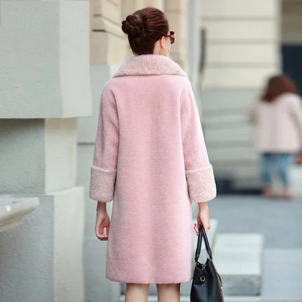 Echte Bontjas Vrouwen Sheap Scheren Jas 2020 Winter Warm 100% Wol Overjas Vrouwelijke Roze Lange Parka Manteau Femme Hiver LX2500 Echte Bontjas Vrouwen Sheap Scheren Jas 2020 Winter Warm 100% Wol Overjas Vrouwelijke Roze Lange Parka Manteau Femme Hiver LX2500