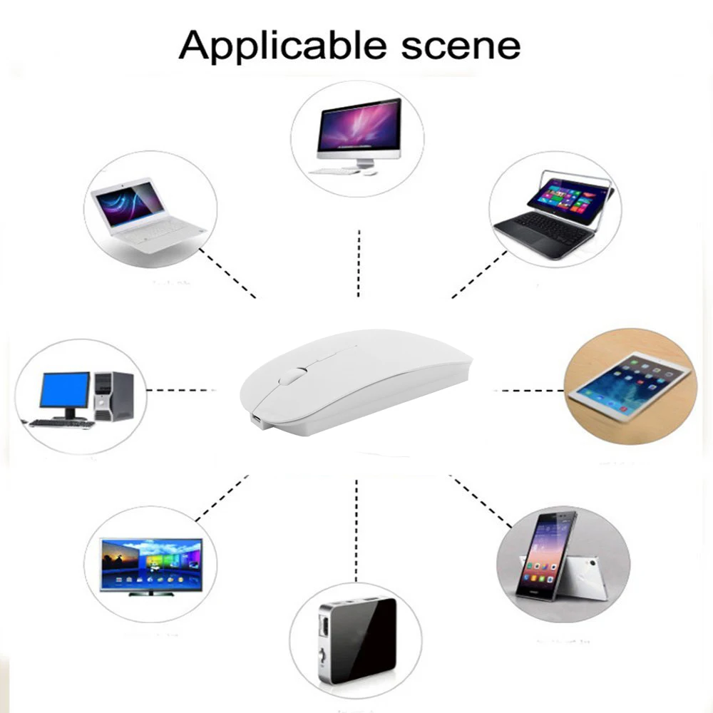 CHYI Bluetooth мышь для Macbook Air 2,4G беспроводная мышь перезаряжаемая Бесшумная ультратонкая Mause эргономичная Портативная оптическая мышь