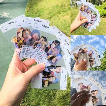 

9Pcs/Lot Kpop Twice Transparent Card Fan Gift Series Party Stationery Set Business Cards for Student Kids Gift