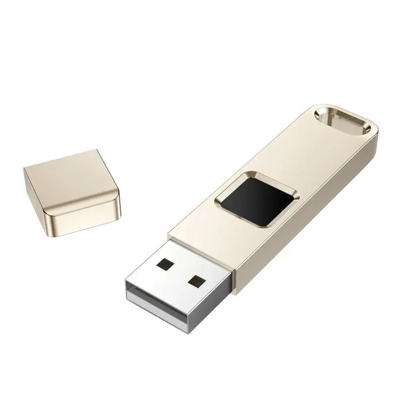 Отпечаток пальца зашифрованный металлический U диск USB флэш-накопитель 32 ГБ для ноутбука Настольный отпечаток пальца флеш-диск USB 2,0