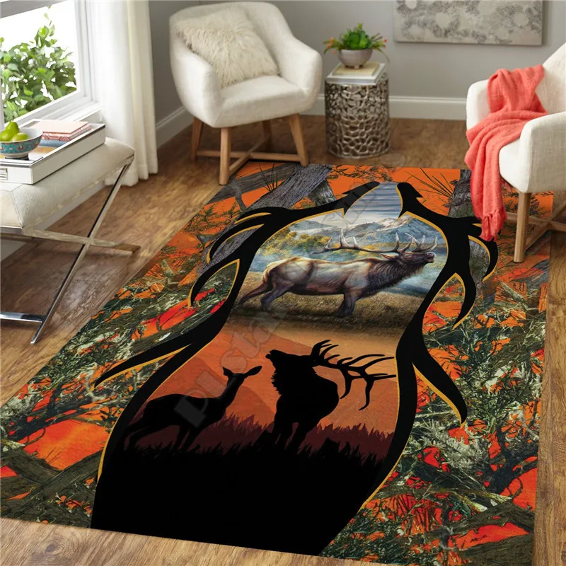 

Deer Hunter 3D All Over Printed Rug Non-slip Mat Dining Room Living Room Soft Bedroom Carpet 02