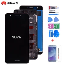 Для huawei Nova ЖК-дисплей Дисплей сенсорный Экран аналогово-цифровой преобразователь для huawei Nova ЖК-дисплей CAN-L01 CAN-L02 CAN-L11 L12 L13 с рамкой